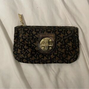 DKNY Brown Monogram Clutch